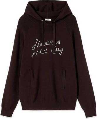 Oltre Hooded sweater met juwelborduurwerk - Dames - Hoodies - Bruin - M - Polyester - Hoodies & sweatvesten