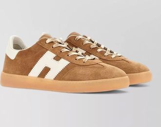 Hogan sneakers suede upper contrast heel tab