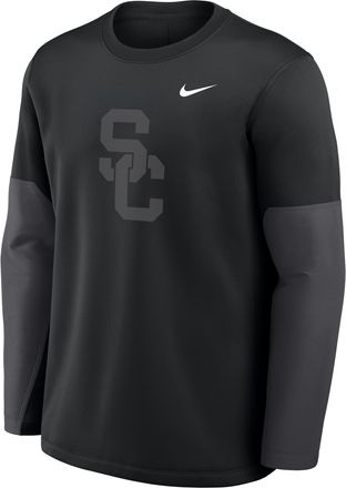 Nike USC Sideline Coach Nike Mens Therma-FIT College Long-Sleeve T-Shirt in Black | 03BR166NSCJ-6P4