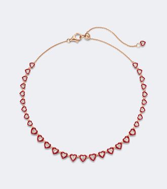 Kamyen Jewellery Candy Crush 18kt rose gold and enamel necklace with diamonds