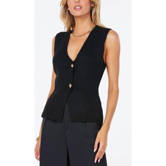 Bishop + Young Gelina Sleeveless Sweater in Black at Nordstrom, Size Small