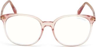 Tom Ford TF5671-F-B072 Round Clear Demo Eyeglasses - Pink