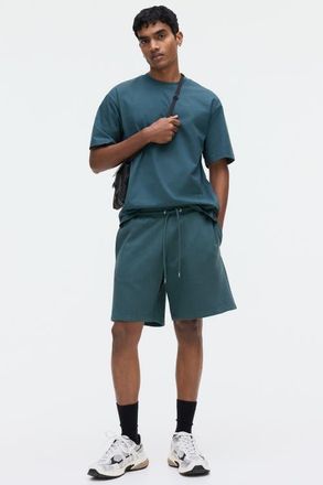 H&M Regular Fit Shorts in Dark Teal at Nordstrom, Size Xx-Large
