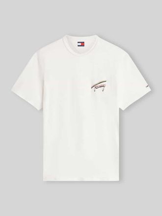 Tommy Jeans Relaxed Fit T-Shirt aus reiner Baumwolle in Weiss, Gr&ouml;&szlig;e XXL