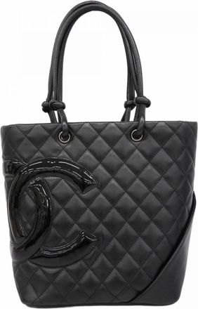 Chanel Black Leather Tote Bag (Pre-Owned)