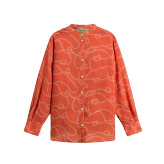 Woolrich Shirts, female, Orange, Size: M Fluid Shirt