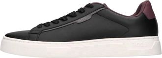 HUGO BOSS Rhys Sneaker - Heren - Sneakers - Zwart - 39 EU - Leer - Schoenen