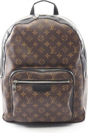 Louis Vuitton Black Brown Coated Canvas Monogram Pvc Leather Backpack (Pre-Owned)