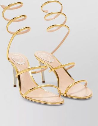Rene Caovilla leather cleo stiletto sandals