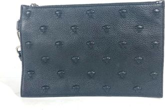 Versace Leather Clutch Bag Pouch (Pre-Owned)