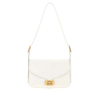 Balenciaga White Leather Medium Clicca Shoulder Bag Whitesnow Borse A Mano