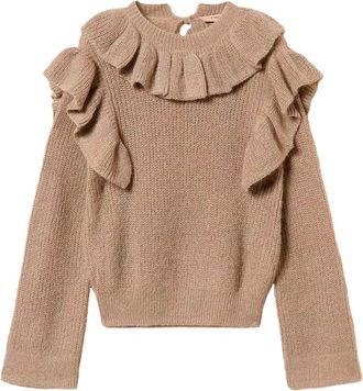 Twin-Set Lurex Sweater With Ruffles