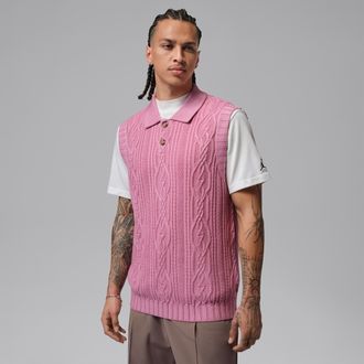 Nike Jordan Mens Jordan Sport Golf Sweater Vest in Pink | HQ8686-699