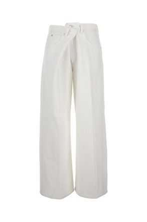 A Gold E Wide-Leg 5-Pocket Jeans with High Waist