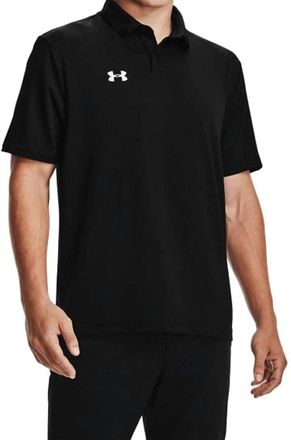 Under Armour Mens Team Performance Polo In Black