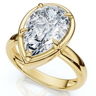 Pompeii3 Certified 3Ct Pear Alissa Engagement Solitaire Ring 14k Gold or Pt Lab Grown