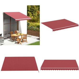 vidaXL Tessuto di Ricambio per Tenda da Sole Rosso Borgogna 3x2,5 m - Tessuto da tenda - Tenda da giardino