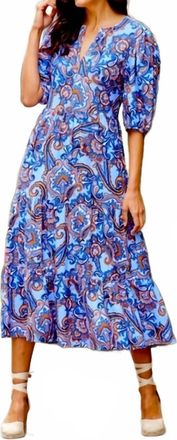 Jude Connally Jordana Cloth Dress In Palm Beach Paisley
