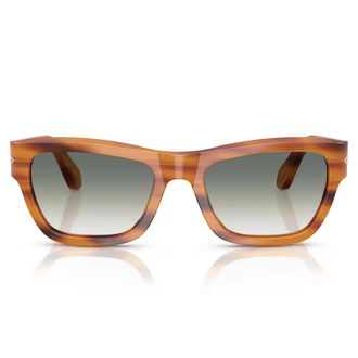Persol Sunglasses Po0091 S 960/3 A Striped Brown/Faded Green Unisex