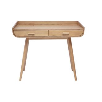 Miliboo Scrivania scandinava legno chiaro con 2 cassetti L100 cm HALLEN