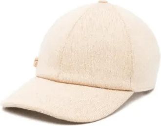 Gucci Beige wollen pet met dubbel G-logo - Dames - Petten - Beige - M - Wol - Accessoires