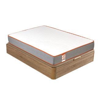 What The Sleep Colch&oacute;n 150x190cm y canap&eacute; WTS Funk Natural 24cm Montaje incl