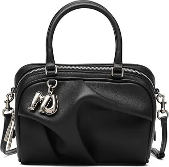 Marc Jacobs The Micro Wave Cross Body Womens Handbags Black, Cotton/Leather