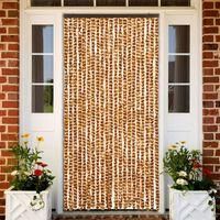 OEM Cortina Mosquitera, Ocre Y Blanca, 90 X 220 Cm, Chenilla-crezuo