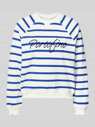 Rich & Royal Sweatshirt mit Stitching in Royal, Gr&ouml;&szlig;e M