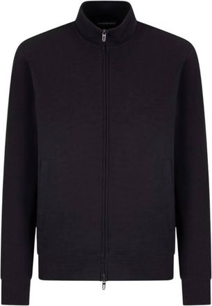 Emporio Armani Waffle Jersey Full-Zip Sweatshirt, Size XX-Large