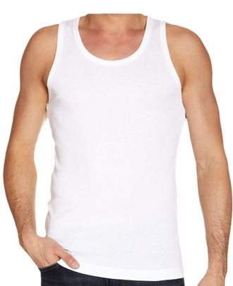 Generic Gaffer Mens Vest Plain Classic Regular Fit Sleeveless Cotton Casual Summer Tank Top Underwear Basic Multipack Undershirt Size XX-Large White