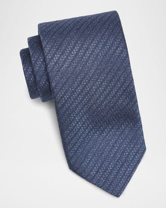 Canali Herringbone Silk Tie