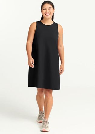Jack Wolfskin Sommerkleid JACK WOLFSKIN TRAVEL DRESS W, Damen, Gr. L (42/44), N-Gr, schwarz, Obermaterial: 100% Polyester, Kleider Sommerkleid