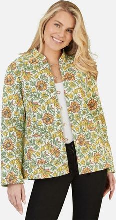 Yumi Sunflower Reversible Quilted Jacket in Yellow at Nordstrom, Size 4