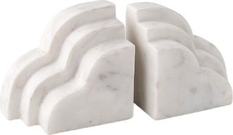 BIDKhome Bidkhome Marble White Bookend
