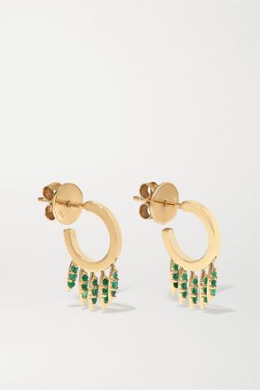 Ileana Makri Grass Mini 18-karat Gold Emerald Earrings - Oro