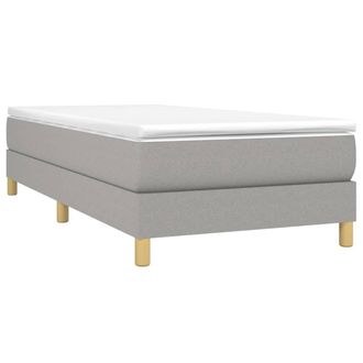 vidaXL Estructura De Cama Sin Colch&oacute;n Tela Gris Claro 90x200 Cm Vidaxl