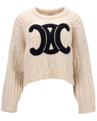 Celine Celine Triomphe Knitted Crewneck Sweater (Authentic Pre-Loved)