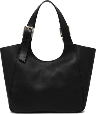 Furla Leren Tote Bag met Gespdetail - Dames - Shoppers - Zwart - ONE Size - Leer - Tassen