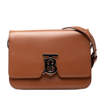 Burberry Tweedehands Kleine Gladde Kalfsleder Tb Crossbody