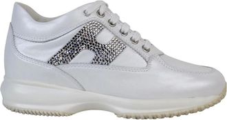 Hogan Interactive H Strass - Dames - Schoenen - Wit - Maat: 35 EU Leer