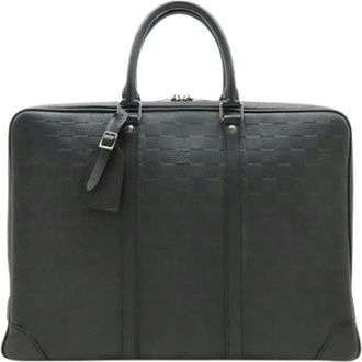 Louis Vuitton Pre-owned Handbags, male, Black, Size: ONE SIZE Pre-owned PDV Damier Infini Briefcase