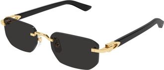 Cartier Ct 0622S Zonnebrillen - Heren - Zonnebrillen - Veelkleurig - 53 MM - Nylon - Accessoires