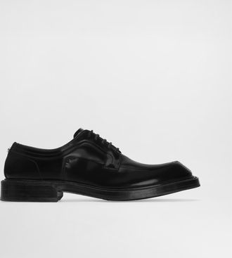 Dolce & Gabbana Calfskin Derby Shoes - Man Lace-ups Black 41.5