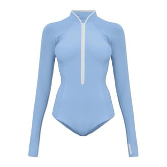 Hunza G Dames, Badkleding, Blauw, Maat: S Polyamide