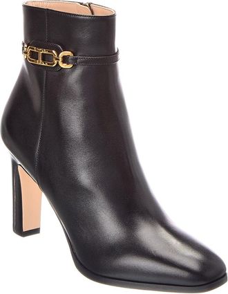 Tom Ford Logo Leather Whitney Bootie