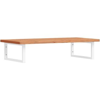 vidaXL Estante De Lavabo De Pared De Acero Y Madera Maciza De Haya Vidaxl