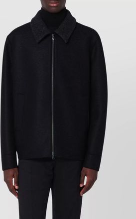Harris Wharf London wool jacket with zip and collar