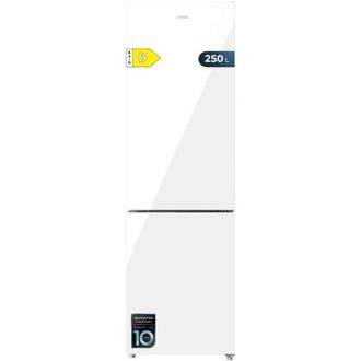 Cecotec Cecotec - Frigor&iacute;fico Combi Bolero Coolmarket Combi 250 White Glass D. Compresor Inverter Plus, Cristal Blanco 180x55cm, 250l, No Frost, Clase D, Mult