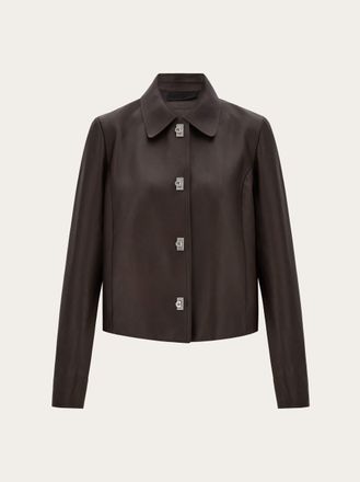 Ferragamo Donna Giacca dritta in nappa Marrone